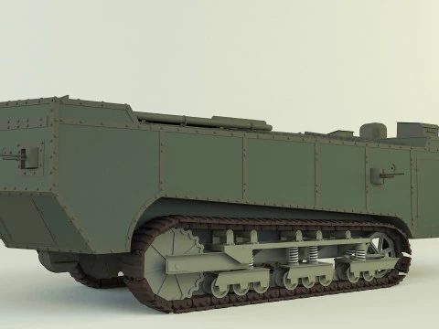 Saint Chamond tank 3D Model