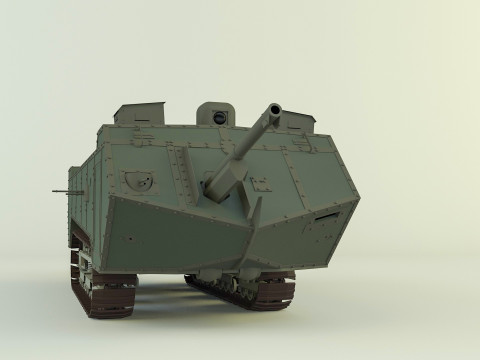 Saint Chamond tank Modèle 3D
