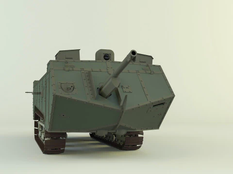 Saint Chamond tank 3D Model