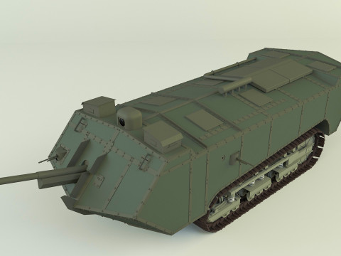 Saint Chamond tank Modèle 3D