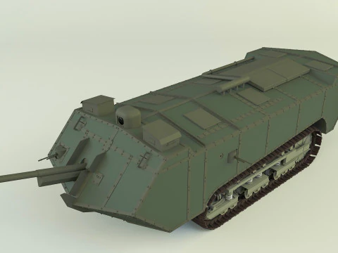 Saint Chamond tank 3D Model