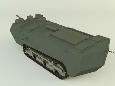 Saint Chamond tank Modèle 3D