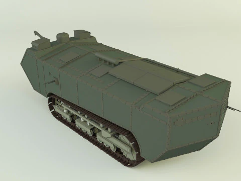 Saint Chamond tank 3D Model