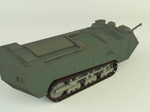 Saint Chamond tank 3D Model