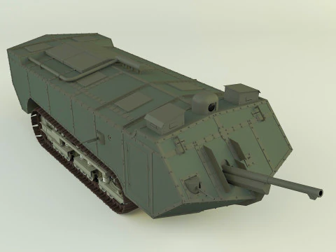 Saint Chamond tank 3D Model