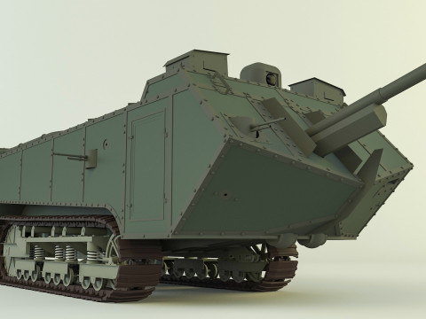 Saint Chamond tank Modèle 3D