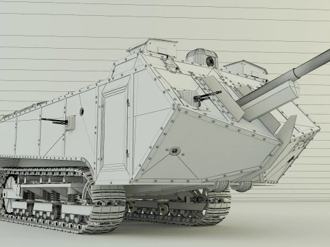 Saint Chamond tank 3D Model