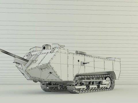 Saint Chamond tank 3D Model