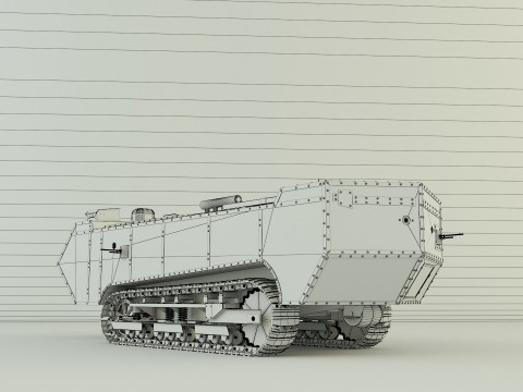 Saint Chamond tank Modèle 3D