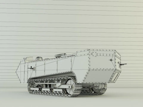 Saint Chamond tank 3D Model