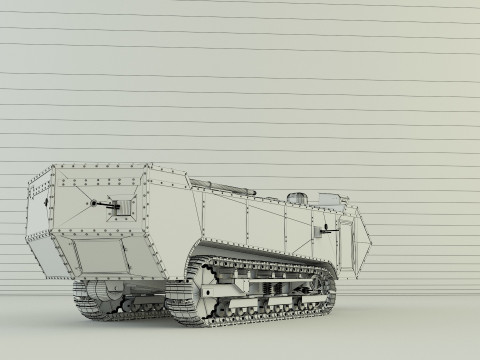 Saint Chamond tank Modèle 3D