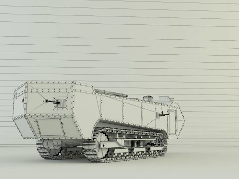 Saint Chamond tank 3D Model