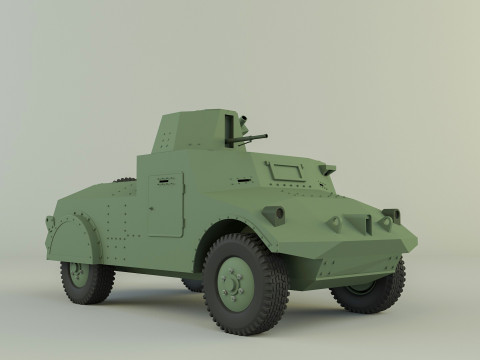 Morris 2 military Vehicle 3D Model