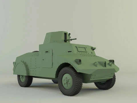モーリス 2 軍用車両 3Dモデル