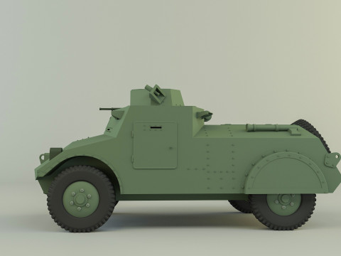 Morris 2 military Vehicle Modelo 3D