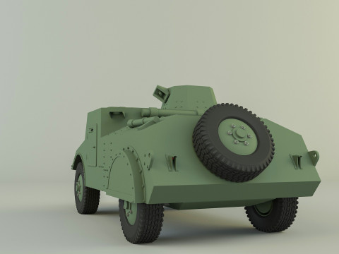 Morris 2 military Vehicle Modelo 3D