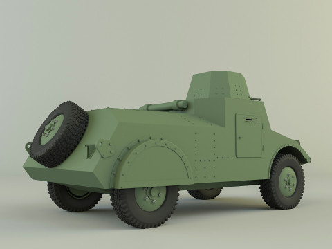 Morris 2 military Vehicle Modelo 3D