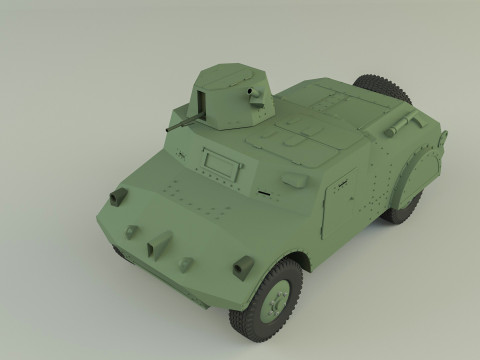 Morris 2 military Vehicle Modelo 3D