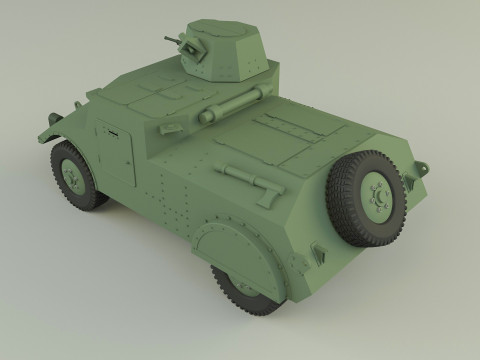 Morris 2 military Vehicle Modelo 3D