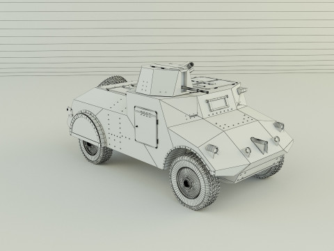 Morris 2 military Vehicle Modelo 3D