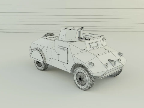 Morris 2 military Vehicle 3D Model
