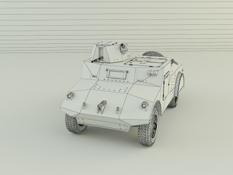 Morris 2 military Vehicle Modelo 3D