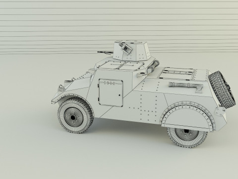 Morris 2 military Vehicle Modelo 3D