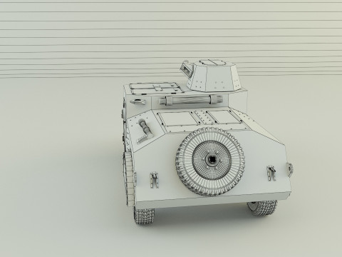Morris 2 military Vehicle Modelo 3D