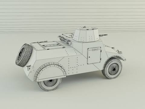 Morris 2 military Vehicle Modelo 3D