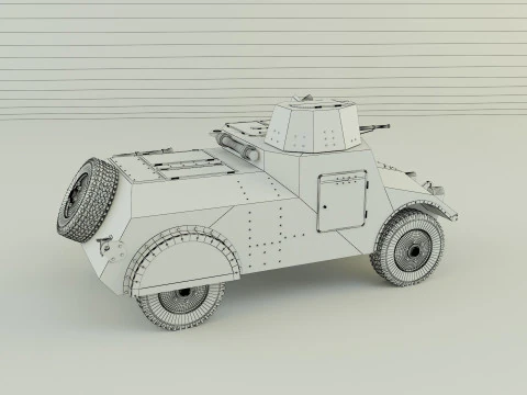 Morris 2 military Vehicle 3D Model