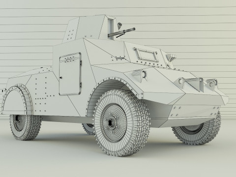 Morris 2 military Vehicle Modelo 3D