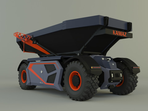 Kamaz unmanned cargo truck Modèle 3D