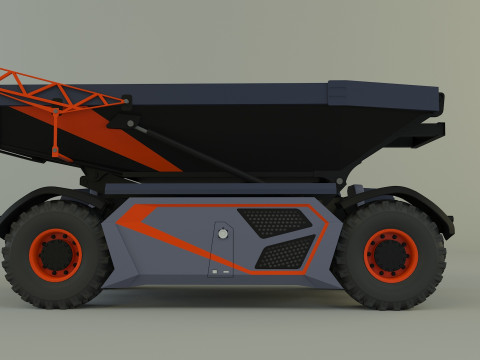 Kamaz unmanned cargo truck Model 3D