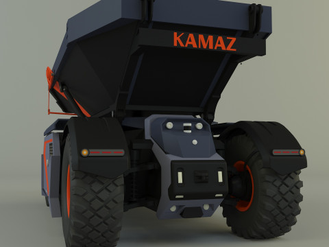 Kamaz unmanned cargo truck Model 3D
