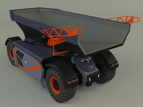 Kamaz unmanned cargo truck Model 3D