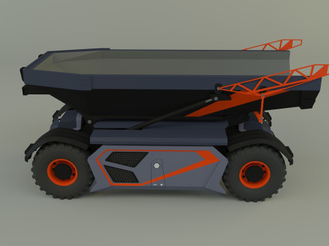 Kamaz unmanned cargo truck Model 3D