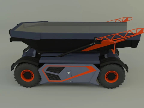 Kamaz unmanned cargo truck 3D Model