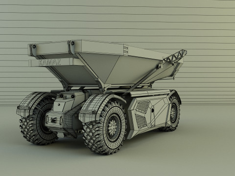 Kamaz unmanned cargo truck Model 3D