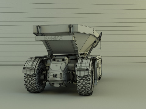 Kamaz unmanned cargo truck Model 3D