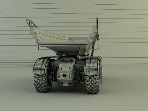 Kamaz unmanned cargo truck Model 3D