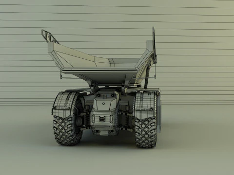 Kamaz unmanned cargo truck 3D Model