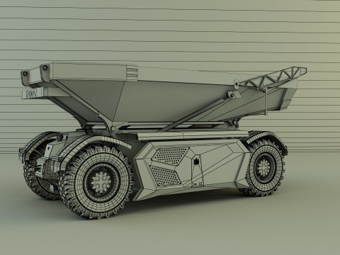 Kamaz unmanned cargo truck Model 3D