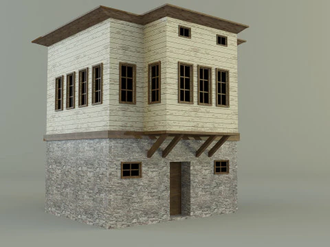 Modelo de edif&iacute;cio antigo Modelo 3D