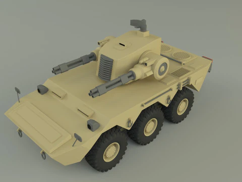 Anti aircraft tank 3D Model