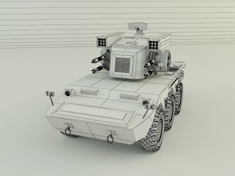 Anti aircraft Surface to air missile SAM 3D Model