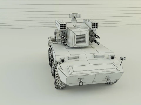 Anti aircraft Surface to air missile SAM 3D Model