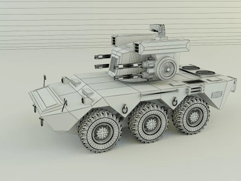 Anti aircraft Surface to air missile SAM 3D Model