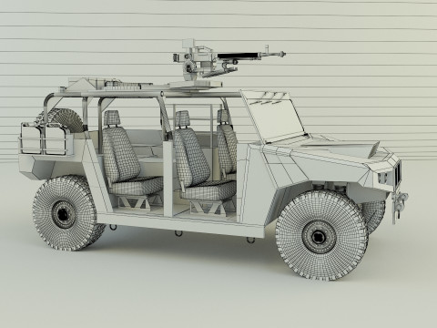 Arquus areg military vehicle 3Dモデル
