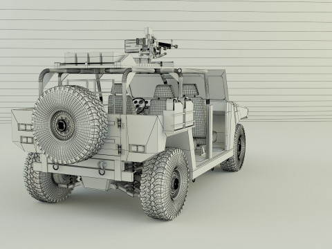 Arquus areg military vehicle 3Dモデル