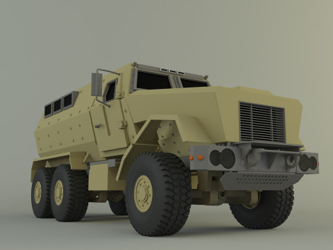 Military personnel carrier vehicle 3D Модель